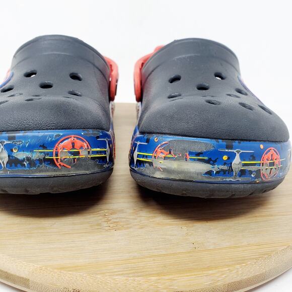 CROCS Star Wars Shoes Kids 12 Imperial Darth Vadar Black Girls Boys Clog Sandal - Picture 4 of 12